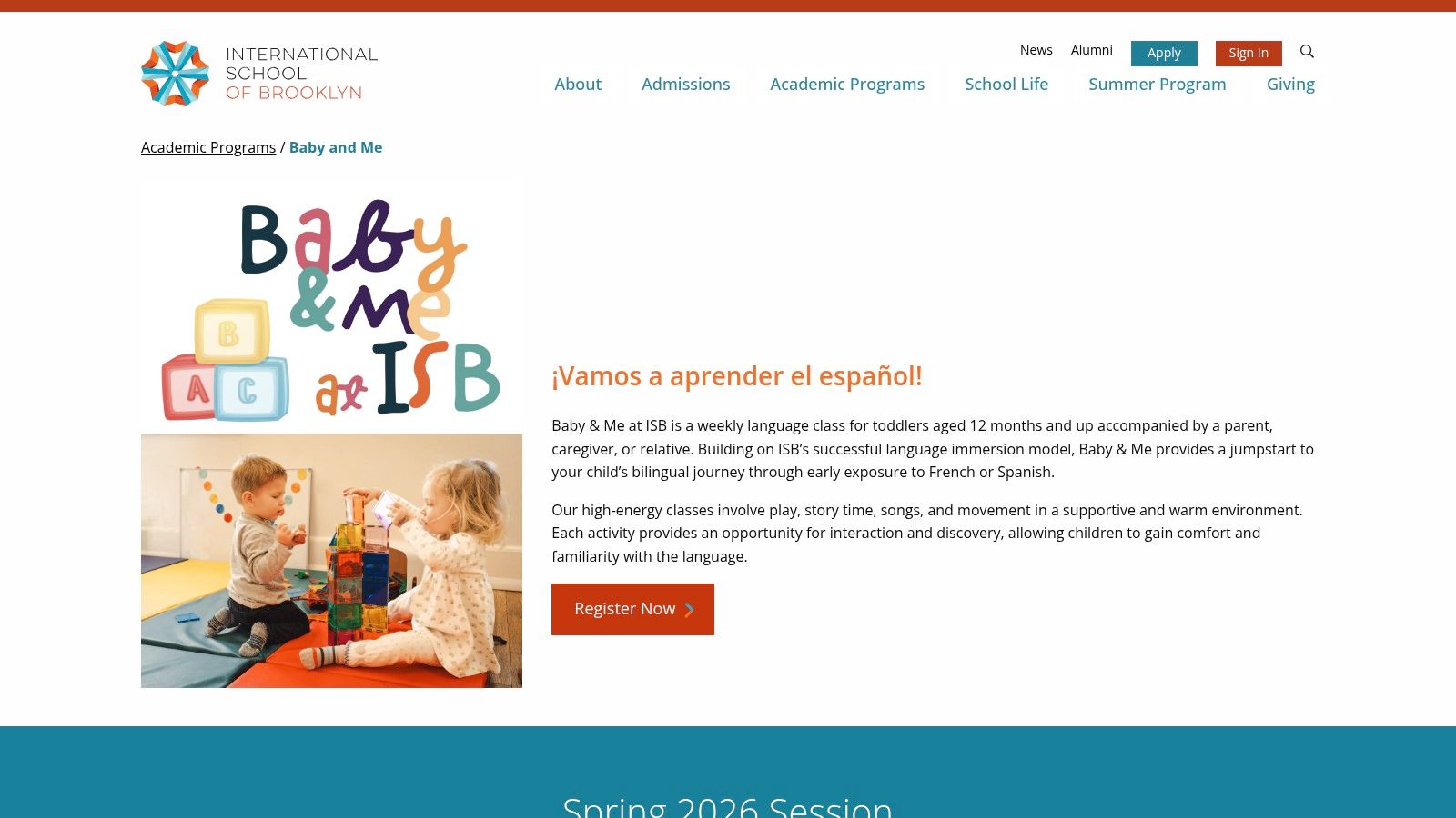 International School of Brooklyn (ISB) – Baby & Me
