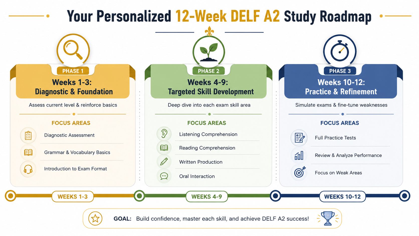 Your Personalized 12-Week DELF A2 Study Roadmap