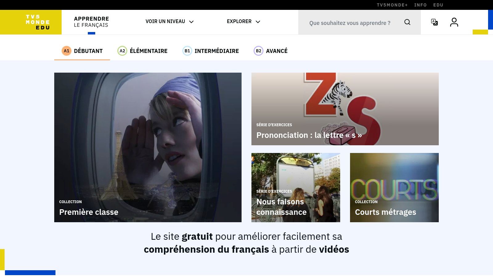 TV5MONDE – 'Apprendre le français'