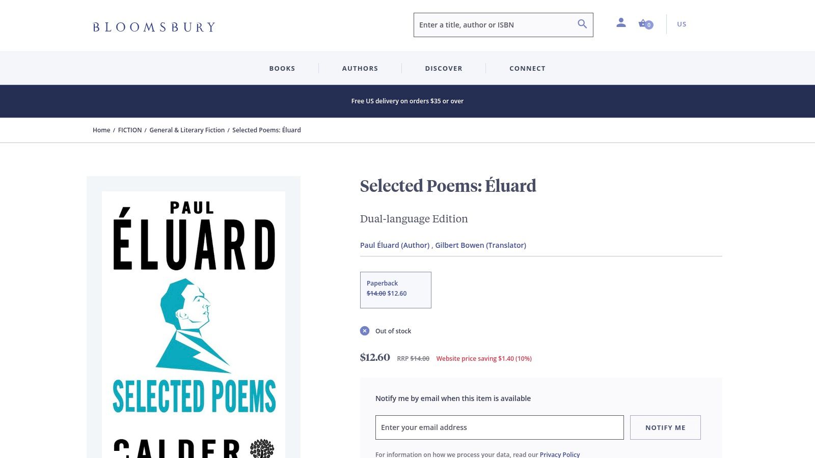 Paul Éluard – Selected Poems (Calder Publications/Bloomsbury)