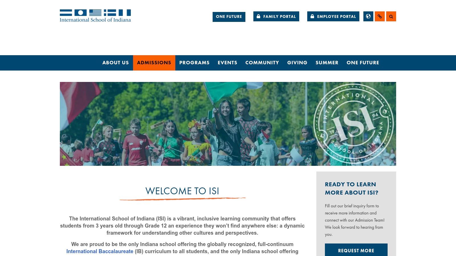 International School of Indiana (ISI), French Immersion (K–12)