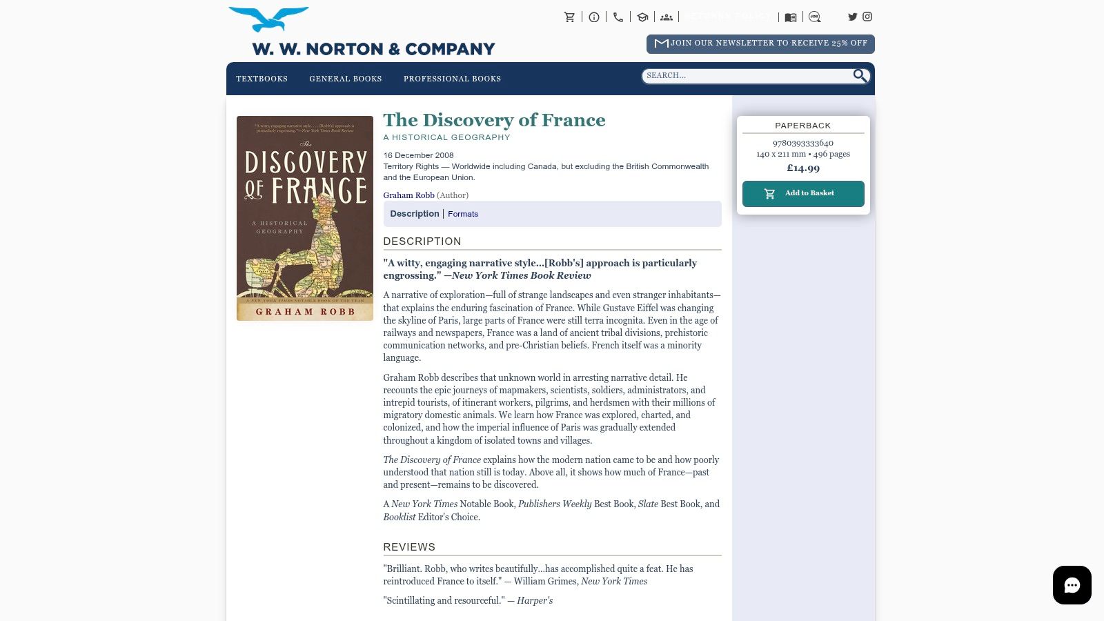 The Discovery of France: A Historical Geography from the Revolution to the First World War, Graham Robb