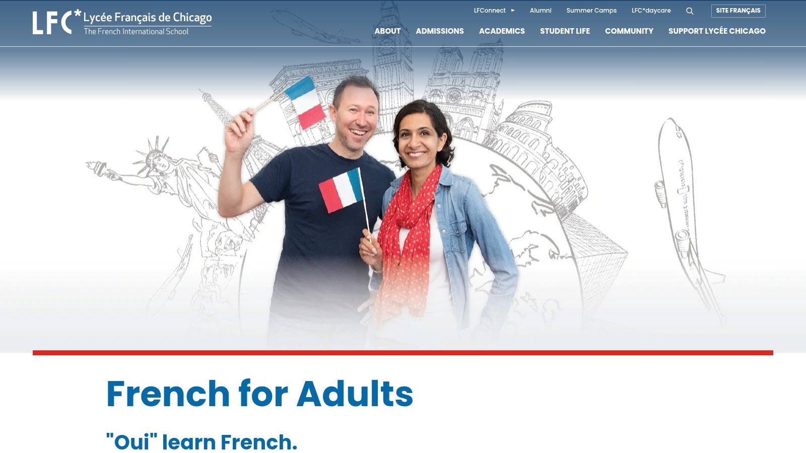 Lycée Français de Chicago – “Oui Learn French” (Adults)